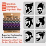 EasYoung 10pcs Braided Hair Ties for Thick, Curly Hair - No Crease Coils for Men's Buns & Women's Long Hair - Image 3