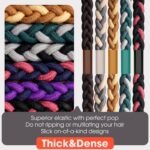 EasYoung 10pcs Braided Hair Ties for Thick, Curly Hair - No Crease Coils for Men's Buns & Women's Long Hair - Image 4