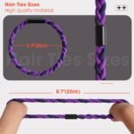 EasYoung 10pcs Braided Hair Ties for Thick, Curly Hair - No Crease Coils for Men's Buns & Women's Long Hair - Image 5