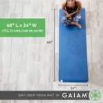 Gaiam Dry-Grip Yoga Mat - 5mm Thick Non-Slip Exercise & Fitness Mat for Standard or Hot Yoga, Pilates and Floor Workouts - Cushioned Support, Non-Slip Coat - 68 x 24 Inches - Image 7