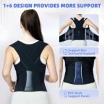 babaka Back Brace Posture Corrector for Women and Men, Adjustable Shoulder Brace for Upper and Lower Back Pain Relief - Improve Posture Correct Hunchback Slouching Kyphosis (Small, Waist: 27.5"-33") - Image 3