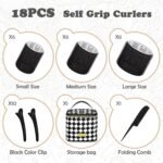 Hair Roller Set 18 pcs,Hair rollers with hair clips and comb,Salon hairdressing curlers,DIY Hair Styles, Sungenol 3 Sizes Hair Rollers in 1 set - Image 5