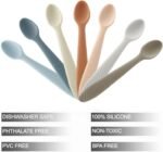 PandaEar 7 Pack Silicone Baby Feeding Spoons, First Stage Training Spoon Infant Utensils Feeding Supplies, BPA Free Gum-Friendly Soft Tip Baby Led Weaning Spoon - Image 6
