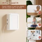 Mom's Choice Gold Awards Winner - EUDEMON 1 Pack Updated Baby Safety Electrical Outlet Cover Box Childproof Plug Cover - More Space for Large Plugs Easy to Install & Use (White) - Image 3