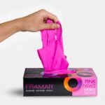 FRAMAR Pink Gloves Disposable Latex Free – Pink Nitrile Gloves Medium, Latex Free Glove Medium, Guantes De Nitrilo, For Hair Dye, Salon, Cleaning, Tattoo, Food Prep, Powder Free – 100 Pack - Image 7