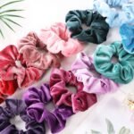 IVARYSS Velvet Scrunchies for Women, 12 Pcs Dark Colors Classic Elastic Thick Scrunchy Bands Ties, Soft Ropes Ponytail Holder Hair Accessories - Image 5