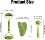 3PCS Beauty Tools Jade Roller and Scraping Set Facial Massage Kit for Relaxing Skincare Routines at Home or Spa Use - Image 3