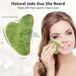 3PCS Beauty Tools Jade Roller and Scraping Set Facial Massage Kit for Relaxing Skincare Routines at Home or Spa Use - Image 4