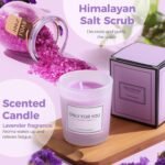 Birthday Gifts for Women, Get Well Soon Gifts,Purple Lavender Spa Flannel Blanket Gift Set, Gift For Female Friend, Mom, Wife, Girlfriend, Sister, Holidays - Image 3