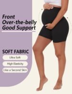 Dalavch 3/4 Pack Women's Maternity Yoga Shorts Over The Belly Pregnancy Biker Workout Active Athletic Pregnant Shorts 5” - Image 3