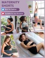 Dalavch 3/4 Pack Women's Maternity Yoga Shorts Over The Belly Pregnancy Biker Workout Active Athletic Pregnant Shorts 5” - Image 4