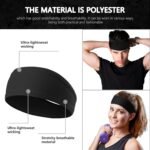 Men's Metal Headband, Men's Neutral Black Wavy Spring Outdoor Sports 6-Piece Set, Headband for Men and Women, Suitable for Running, Cycling, Sports, Yoga - Image 4
