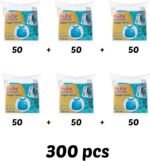 Nuby Diaper Disposal Bags for Baby - (6-Pack) 50 Count Disposable Bags - Fresh Baby Powder Scent - Blue - Image 5