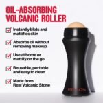 Revlon Face Roller, Oily Skin Control for Makeup, Oil Absorbing, Volcanic Reusable Facial Skincare Tool for At-Home or On-the-Go Mini Massage, 1 Count - Image 3