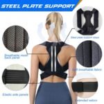 Posture Corrector for Women & Men, Adjustable Back Brace for Neck Shoulder Upper Back Pain Relief, Breathable Back Straightener with Clavicle Support - Strangulation-Free Design - Image 3