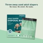 Sirona Disposable Bags for Adult Diapers | Discreet, Locks In Odors, Leak-Proof Adhesive, Environmentally Friendly & Biodegradable | Travel-Friendly Disposal Bags Pack of 10 - Image 3