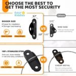 10 Pack Furniture Wall Anchors for Baby Proofing, Anti Tip Furniture Anchors, Secure 400 Pound Furniture, Dresser, Bookcase to Wall Prevent Falling, Earthquake Straps for Child Safety (Black) - Image 4