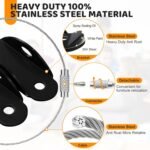 10 Pack Furniture Wall Anchors for Baby Proofing, Anti Tip Furniture Anchors, Secure 400 Pound Furniture, Dresser, Bookcase to Wall Prevent Falling, Earthquake Straps for Child Safety (Black) - Image 6