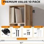 10 Pack Furniture Wall Anchors for Baby Proofing, Anti Tip Furniture Anchors, Secure 400 Pound Furniture, Dresser, Bookcase to Wall Prevent Falling, Earthquake Straps for Child Safety (Black) - Image 7