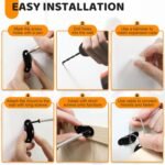 10 Pack Furniture Wall Anchors for Baby Proofing, Anti Tip Furniture Anchors, Secure 400 Pound Furniture, Dresser, Bookcase to Wall Prevent Falling, Earthquake Straps for Child Safety (Black) - Image 8