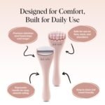 Kitsch Mini Facial Roller & Ice Face Roller Skin Care Tool Set for Women - Face Massager for Puffy Eyes, Cold Therapy, Lymphatic Drainage Massager, Self Care Gifts for Women & Men - Blush - Image 5