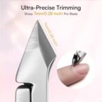 Makartt Cuticle Trimmer with Cuticle Pusher, 3 PCS Pink Nail Cuticle Nipper Professional Pedicure Manicure Tools with Stainless Steel Dual End Pusher, Nail Scraper - Image 3