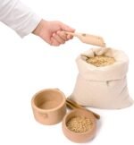 Montessori Sensory Bin Toys for 1 Year Old Toddlers, 11pcs Wooden Waldorf Toys - Wooden Scoops and Tongs for Transfer Work and Fine Motor Skills Development - Image 4