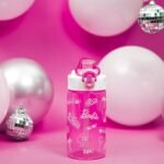 Zak Designs Barbie Sage Water Bottle For School or Travel, 16oz Durable Plastic Water Bottle With Straw, Handle, and Leak-Proof, Pop-Up Spout Cover (Barbie) - Image 4