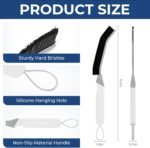 Crevice Cleaning Brushes, Scrub Brush Tool for Hard to Reach Tight Spaces, Home Essentials Cleaning Supplies for Shower, Bathroom, Kitchen, Toilet，Window (2, White) - Image 3