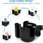 Accmor 2-in-1 Walker Cup Holder with Phone Holder, Wheelchair Cup Holder, Rollator Cup Holder, Cup Phone Holder for Walker, Wheelchair, Rollator, Mobility Scooter, Black - Image 5