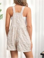 SOLY HUX Women's Maternity Jumpsuits Floral Overall Shorts Pregnancy Summer Vacation Rompers with Pocket - Image 4