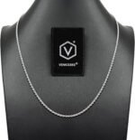 VENICEBEE® Rope Chain 24" Stainless Steel Medical Grade 316L Surgical Metal Twisted Rope Link Necklace 24" INCHES 2.4MM Wide Chain 24 inch + Pouch - HYPOALLERGENIC LEAD-FREE METAL - Image 5