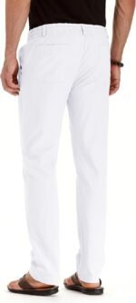 Sailwind Men's Drawstring Linen Pants Casual Summer Beach Loose Trousers - Image 3