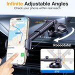Romuto Phone Holders for Your Car Phone Holder Mount【Super Suction】Cell Phone Mount for Car Accessories for Women Men Windshield/Vent/Dashboard Pad Mount Truck Stand GPS Dash Holder for iPhone Samsung - Image 6