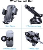 Romuto Phone Holders for Your Car Phone Holder Mount【Super Suction】Cell Phone Mount for Car Accessories for Women Men Windshield/Vent/Dashboard Pad Mount Truck Stand GPS Dash Holder for iPhone Samsung - Image 9