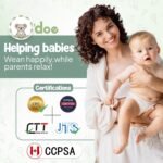 O'doe 17-Piece BPA-Free Silicone Baby Feeding Set | Thick & Soft Suction Plates, Baby Bowls, Wooden Fork & Spoon, and More | Make Mealtime Fun and Easy for Your Little One (Green, V2) - Image 3