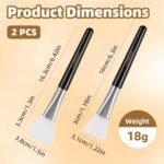 LORMAY 2 Pcs Silicone Face Mask Brush Applicator for Facial Mud, Clay Mask, DIY, Modeling Mask, Body Lotion, and BB CC Cream - Image 4