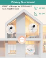 Blemil 6" Baby Monitor with 2 Cameras 4000mAh Battery Upgrade Split Screen Video Baby Monitor No WiFi Remote Pan-Tilt-Zoom Auto-Night Vision 150 Languages ECO Mode 2-Way Talk 1000FT (Ideal Condition) - Image 4