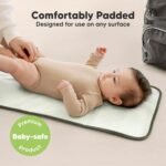 KeaBabies Portable Diaper Changing Pad, Easy Wipe Clean - Foldable Waterproof Baby Changing Mat for Diaper Bag, Compact, Lightweight, 25x13 Newborn, Infant, Baby Changer Travel Essential (Dark Olive) - Image 6