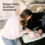 KeaBabies Portable Diaper Changing Pad, Easy Wipe Clean - Foldable Waterproof Baby Changing Mat for Diaper Bag, Compact, Lightweight, 25x13 Newborn, Infant, Baby Changer Travel Essential (Dark Olive) - Image 9