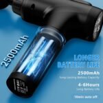 Massage Gun, Muscle Massage Gun for Athletes Handheld Electric Deep Tissue Back Massager, Percussion Massage Device for Pain Relief with 30 Speed Levels 9 Heads Black - Image 4