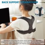 Posture Corrector, Back Brace for Women and Men, Adjustable Back Support, Shoulder Straightener for Improving Hunchback, Providing Pain Relief from Neck, Shoulder, and Upper Back-Black - Image 7