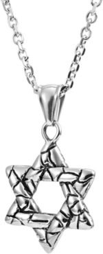 Urban Jewelry Powerful Star of David Shield Pendant Necklace 21" Chain (with Branded Gift Box) - Image 3