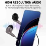 UrbanX R2 Wired in-Ear Headphones with Mic for Xiaomi Redmi 3 Pro with Tangle-Free Cord, Noise Isolating Earphones, Deep Bass, in-Ear Bud Silicone Tips - Image 3