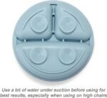 PandaEar Silicone Baby Feeding Set | 9PCS Baby Led Weaning Supplies Self Feeding Utensils | Divided Suction Plate Bowl Bibs Sippy Cup with Baby Snack Container Spoons Forks (Blue) - Image 6