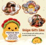 Positive Crochet Taco Birthday Gifts for Women Men Valentines Decor Easter Basket Stuffers Essentials Gift Kids Son Mom Dad Daughter Sister Friend Coworkers Self Care Emotional Inspirational Support - Image 4