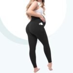 Womens Maternity Leggings with Pockets, Pregnancy Buttery Soft Yoga Workout Pants - Image 3