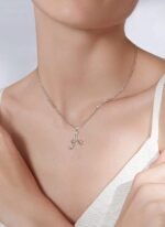 CELESTIA 925 Sterling Silver Initial Necklaces 26 Letter with Rose Gold Heart - 18 Inch Chain - Image 6