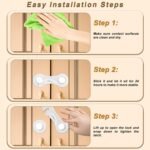 Child Proof Cabinet Locks-(10-Pack) - Child Locks For Cabinets And Drawers,Easy To Install (No Drilling) For Drawers, Cabinet Seat, Toilet Seat, Fridge, Oven, Appliances - Image 3