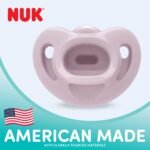 NUK Timeless Comfy Pacifier | 100% Silicone, One-Piece Design | BPA-Free, Gentle on Baby’s Skin | 5-Pack, for 0-6M - Image 3